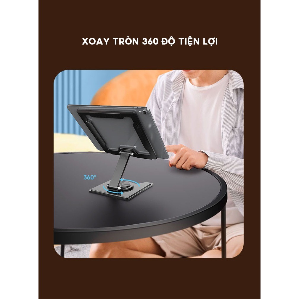 Giá Đỡ , Đế Tản Nhiệt, Điện Thoại,Máy Tính Bảng gấp gọn Xoay 360 Độ Chất Liệu Hợp Kim Nhôm Cao Cấp