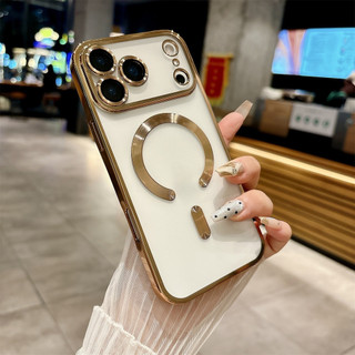 Ốp lưng iPhone chống sốc chống trầy, viền mạ điện, bảo vệ camera, hỗ trợ sạc từ cho iPhone 11 12 13 14 15 16 17 Pro Max