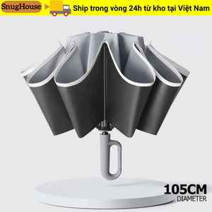 Ô gấp ngược SNUGHOUSE với tay cầm Carabiner và sọc phản quang, chống gió hiệu quả