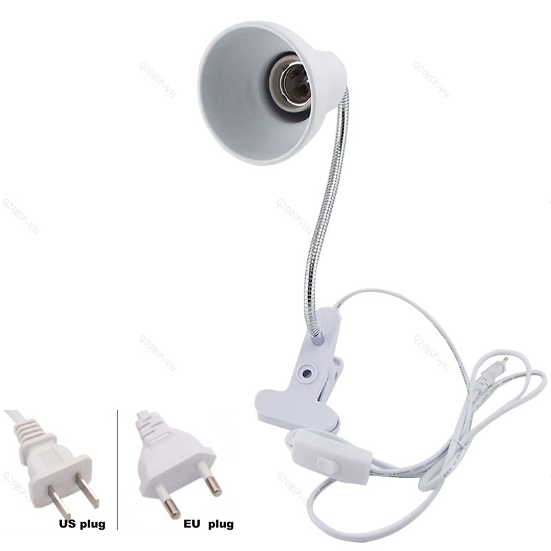 Linh Hoạt E27 Bóng Đèn Đế Đèn Led Kẹp Bàn Đọc Sách Ổ Cắm Bật Tắt Công Tắc VN20B