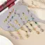 Mặt dây chuyền cubic zirconia nhiều màu, điều chỉnh chiều dài được, dùng làm phụ kiện necklace hoặc Bracelet