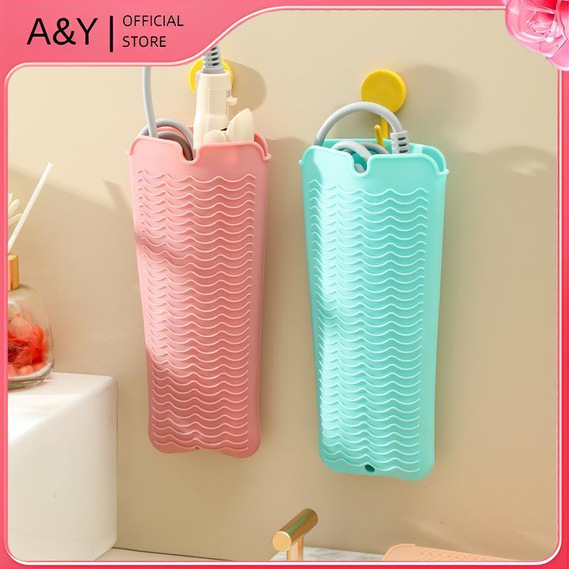 A & Y 1 Cái Silicon Chịu Nhiệt Miếng Lót Túi Bảo Quản Thảm Cách Nhiệt Cho Máy Kéo Tóc Uốn Nhiệt Sti Curler Cover.