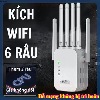 Kích sóng wifi 6 râu tốc độ cao 1200Mbs, không dây. Kích sóng yếu thành sóng khỏe giảm giật lag mất sóng .