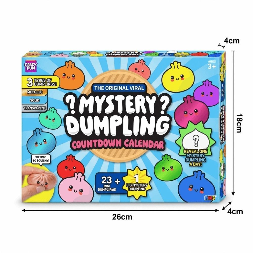 Lịch Mùa Vọng Bánh bao bí ẩn HOBBYIN, Đồ chơi bánh bao mềm có khả năng phục hồi chậm, Lịch đếm ngược giảm lo âu sáng tạo Fidget Giải nén Lịch đếm ngược 24 ngày cho trẻ em và người lớn