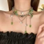 Vòng cổ bướm tua rua với hạt kim cương giả sáng bóng - Quà trang sức Gothic quyến rũ dành cho tiệc cưới