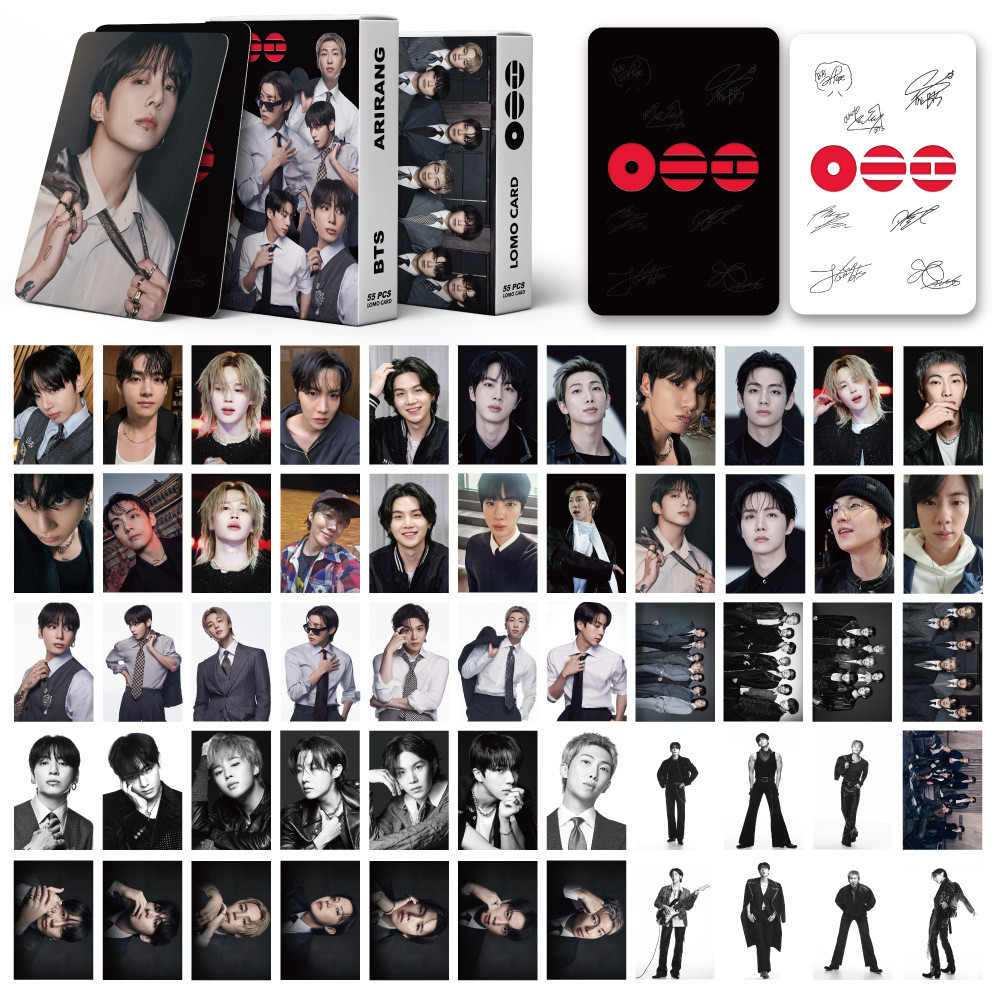 LINXX 55 CHIẾC TOUR THẾ GIỚI ARIRANG BT-S Lomo Cards Kpop Photocard Bộ sưu tập Quà tặng cho người hâm mộ Thần tượng Photocards Album Memorial Collector Cards Lễ hội hàng hóa nhóm bé trai Hàn Quốc