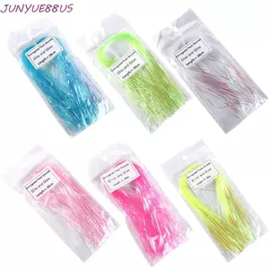 JUNYUE88US Buộc Flash Tinsel, Mô Phỏng Câu Cá Bay Sóng Flash Dây, Phụ Kiện Câu Cá Chiều Rộng 1 Mm Cá Streamer Gliss Dây Phát Sáng Ruồi