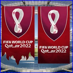 SQ3 FIFA World Cup Qatar 2022 cờ thường xuyên và không đều top 32 trang trí tiệc bóng đá treo quạt cung cấp QS3