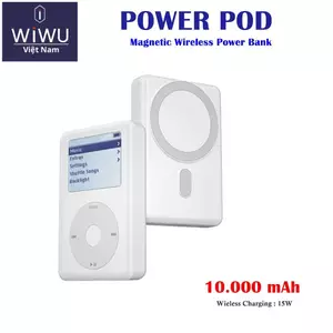 Pin / Sạc dự phòng dung lượng 10000mAh WIWU Power Pod Magnetic Wireless PP01