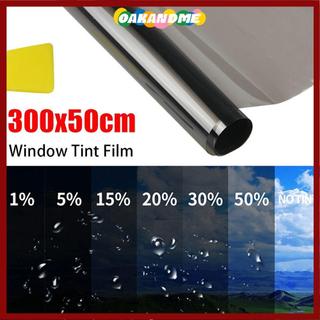 [Giao hàng từ Việt Nam] Phim Tint cửa sổ OAKANDME 1Roll 50x3m, Lá chắn ô tô chống trầy xước khối UV, Tấm che nắng bền bỉ Nhãn dán kính màu đen Kính chắn gió