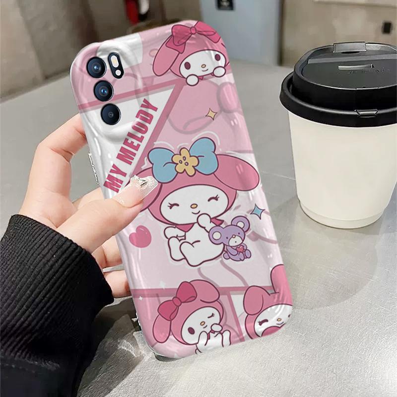 Ốp Silicon Hoạt Hình Cho OPPO A16 A16S A16K 3D Girls Soft TPU Sanrio My Melody Vỏ Điện Thoại Chống Sốc