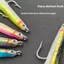 PYCOU Fly Fishing Sand Eel, Móc Inox Họa Tiết Cát Eel Lướt Kẹo Mồi Bay, Thực Tế Cá Mắt Lướt Kẹo Thiết Kế Thực Tế Mắt Cá Bay Câu Cá