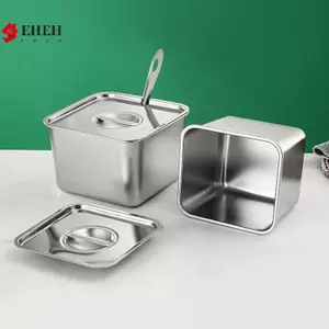 Hộp Bình Inox Có Nắp Chậu Dầu Nhà Bếp Thùng Vuông Hộp Đựng Gia Vị Lọ Và Nắp Bộ Lọ Gia Vị VN