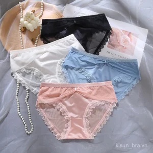 Combo 5 Quần Lót Nữ Voan Phối Ren Nơ Xuyên Thấu 032 – Siêu Mỏng, Siêu Gợi Cảm