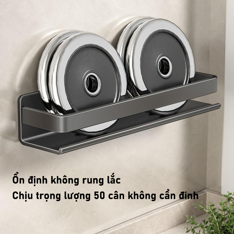 Kệ Gia Vị Nhà Bếp Đa Năng – Thép Carbon Chống Gỉ, Lắp Dán Tường Chắc Chắn, Chịu Lực Tốt, Giữ Bếp Gọn Gàng