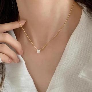 Mặt dây chuyền kim cương mini zircon lấp lánh sáu prong, thiết kế thanh lịch cho phụ nữ
