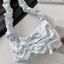 Phong Cách Hàn Quốc Xếp Ly Nắp Di Động Túi Đeo Vai Màu Xanh Trắng Sọc Nơ Nữ Đi Lại Lớn-Capac