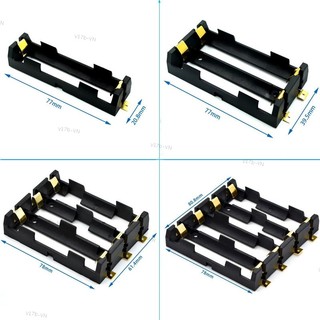 2 Chiếc 18650 Pin SMT 1X 2X 3X 4X solt Cổng Giá Đỡ Hộp Pin SMD Hộp Bảo Quản Hộp Đựng Điện Ngân Hàng Đồng Chân Sạc 17VN1