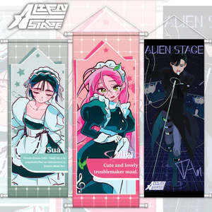 ALIENSTAGE Người Ngoài Hành Tinh Sân Khấu Hàng Hóa Tranh Vải Lụa Poster Cuộn Anime mizisuatillivanluka26.4.14