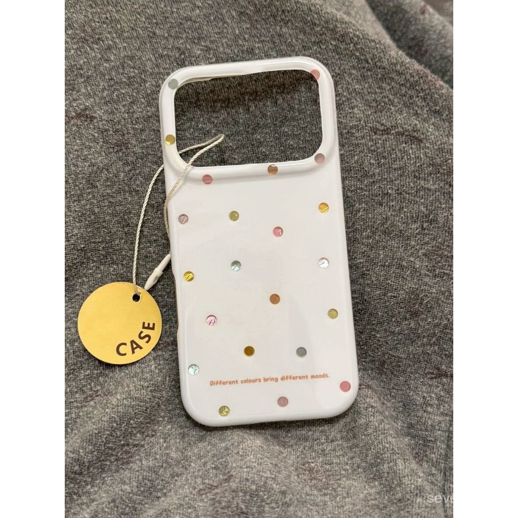 Ốp Điện Thoại Thích Hợp Cho iPhone 7 8 X XS XR XSMAX 11 12 13 14 15 16 17 Pro max Plus Air ins Wind Polka Dot Với Dây Xích Vỏ Bảo Vệ Chống Sốc Bao Gồm Tất Cả GZZ5