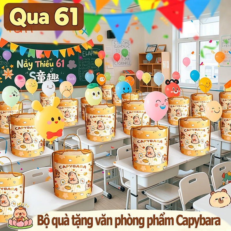 Bộ văn phòng phẩm - Gồm nhiều dụng cụ học tập, quà tặng sinh nhật hoặc 1/6 cho bé gái, bé trai