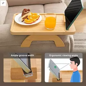 Tay Kẹp Bàn Khay Cho Ghế Gỗ Bền Kẹp Trên Khay Sofa Bàn Cho Gia Đình Đồ Uống Bàn Cà Phê