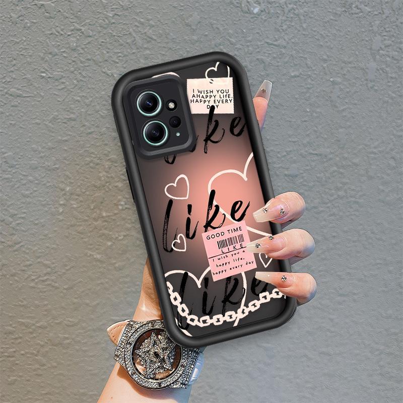 Ốp Lưng Cho Redmi Note 12 4G Hoạt Hình Silicon Cầm Tay Mềm Ốp Điện Thoại TPU Giống Như Nhạc Cô Gái Mắt Thiên Thần Chống Sốc Ốp Lưng