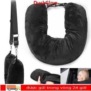 Cổ Nhồi Bông DUSKGLOW, Gối Cổ Du Lịch Vải Chống Thấm Nước, Lông Tơ Siêu Mềm Mang Theo Túi Du Lịch Di Động Gối