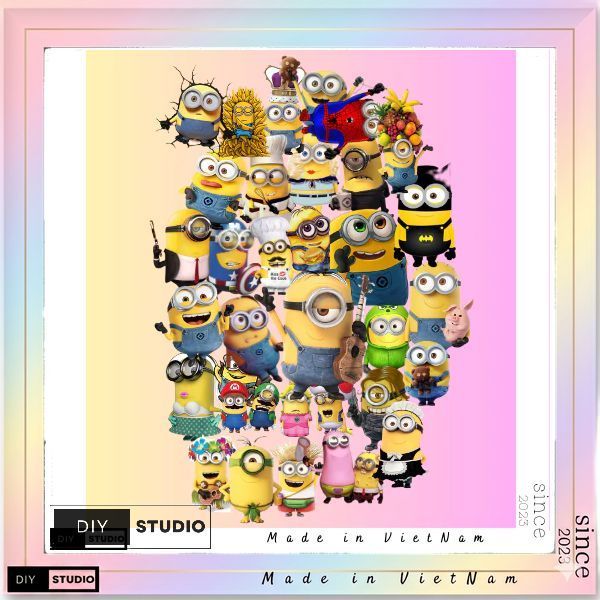 100 Sticker Minions seri kẻ cướp mặt trăng trang trí vali laptop điện thoại