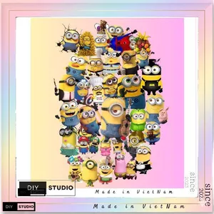100 Sticker Minions seri kẻ cướp mặt trăng trang trí vali laptop điện thoại