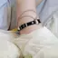 Nhẫn nữ punk goth trái tim da PU co giãn, dây xích bodychain