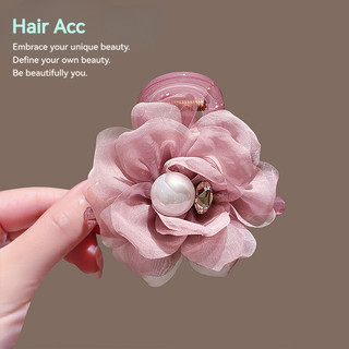 Mới Kẹp Tóc Cao Cấp Hình Hoa và Ngọc Trai, Trang Sức Đầu Tóc Xinh Xắn cho Phụ Nữ