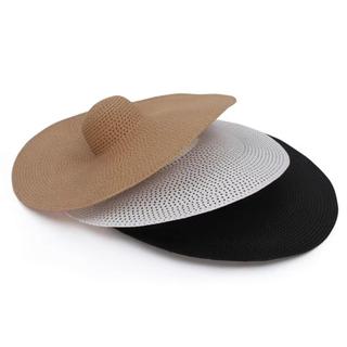 Mũ rơm MELEN với vành rộng chống tia UV, phù hợp cho người lớn và trẻ em đi du lịch