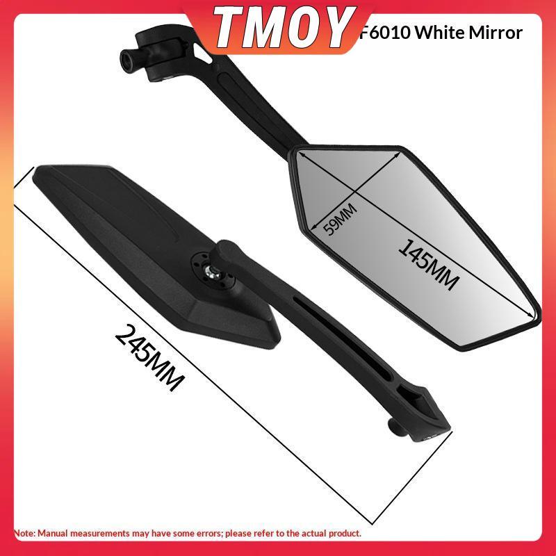 TMOY Xe Máy Gương Bên Street King Chống Glare HD Vision Có Thể Điều Chỉnh Ống Kính Xanh Gương Chiếu Hậu Chống chói 360° TMOY 1 Cặp có thể điều chỉnh