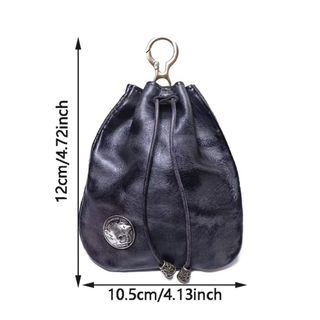 Ví đựng chìa khóa dây rút YONDR, Ví thay đổi túi cổ điển cổ điển, Móc khóa Mini PU nhỏ gọn Vòng chìa khóa Ví đựng tiền xu cho nam giới