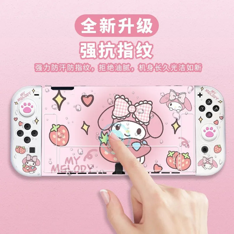 Vỏ bảo vệ giai điệu dễ thương cho Switch 2 Vỏ bọc mỏng Vỏ bảo vệ cứng chống trầy xước Tương thích với Switch Oled