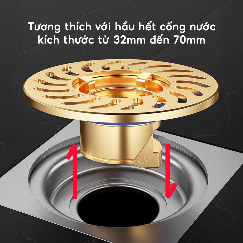 Nắp cống thoát nước ngăn mùi hôi nhà tắm Nắp đậy cống chống côn trùng nhà bếp nhà vệ sinh