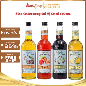 Siro Osterberg Nhiều Vị Chai 750ml, Hương Trái Cây Đậm Đà, Lựa Chọn Chuẩn Pha Chế