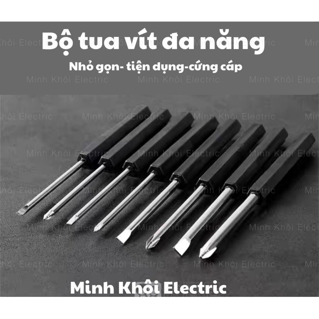 Bộ tô vít Asaki AK-9073, bộ tô vít sửa điện thoại Asaki AK-9073, hộp tua vít bộ tuốc nơ vít sửa đồng hồ 9 chi tiết Asak
