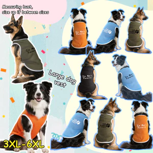 Áo vest lưới chó lớn 3XL-6XL, bàn chân chó / bản in yêu thích của mẹ, phong cách chui đầu, có sẵn 4 màu, thoải mái và thoáng khí, có thể giặt được bằng máy, thích hợp cho tất cả chó lớn