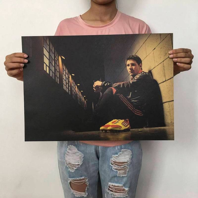 Messi Ngôi Sao Bóng Đá Poster Không Khung Chống Thấm Nước Tranh Treo Tường Nghệ Thuật Cho Phòng Khách Thanh Thể Thao Xổ Số Cửa Hàng Trang Trí