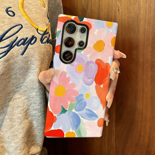 Graffiti với họa tiết hoa tươi sáng Vỏ chống sốc S26Ultra có thể so sánh với Samsung S26 S23 S24 Ultra S24FE 25FE S25eDge Vỏ chống sốc S25 Plus S25ultra A55 a56 A36