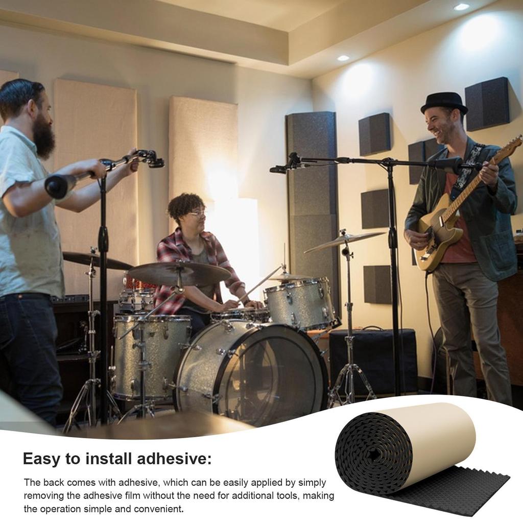 Noise Dampening Panels Acoustic Panels Sound Pads Self-Adhesive Sound Proof Padding Fire Resistant Acoustic abrtedvn