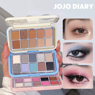 Bảng phấn mắt 10 màu JOJO DIARY - Matte Pearlescent Natural Độ bão hòa thấp Earth Brown Tone để trang điểm mắt hàng ngày JJ324