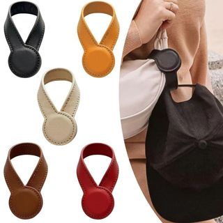 Giá đỡ mũ da MEGOCE, Kẹp mũ từ tính màu trơn di động, Da PU Mũ nam châm mạnh mẽ Kẹp giữ mũ du lịch