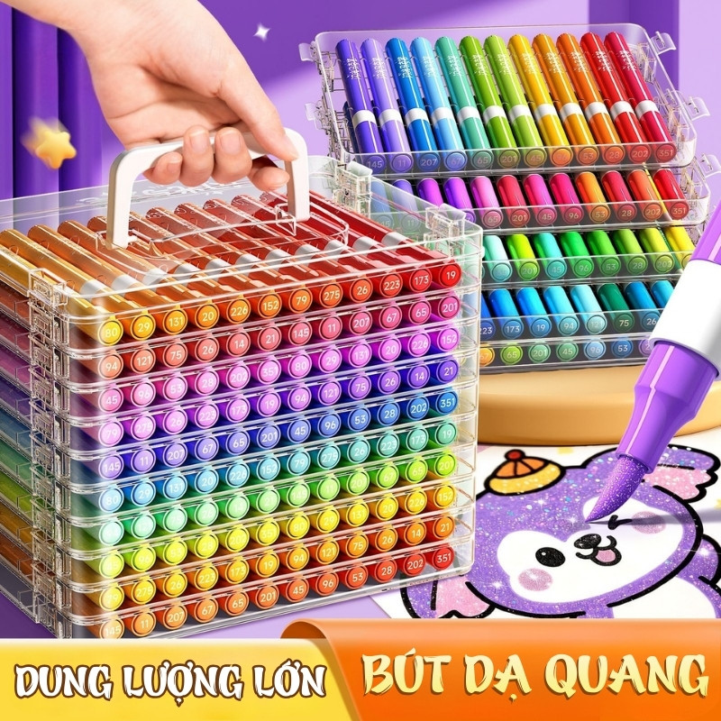 Bộ bút màu nước đầy màu sắc cho việc học tập, bộ 150 cây bút chì màu và dụng cụ vẽ tranh an toàn, thích hợp cho mẫu giáo