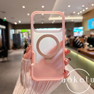 Ốp điện thoại từ tính giá đỡ vợt hoa anh đào sang trọng phù hợp cho iPhone 13 14 15 16 17 Pro Max da nhạy cảm bán trong suốt bao gồm chống rơi