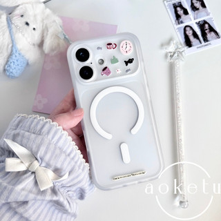 Ốp điện thoại từ tính khung có thể tháo rời họa tiết DIY sáng tạo phù hợp cho iPhone 13 14 15 16 17 Pro max mờ bao gồm tất cả vỏ chống rơi