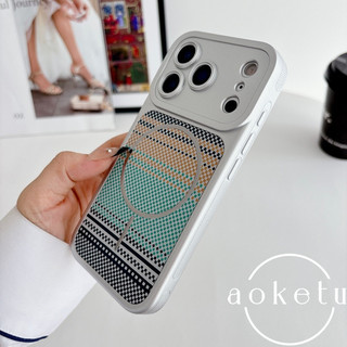 Ốp điện thoại từ tính bằng da cửa sổ lớn sang trọng phù hợp cho iPhone 13 14 15 16 17 Pro Max sọc mờ bao gồm tất cả vỏ silicon