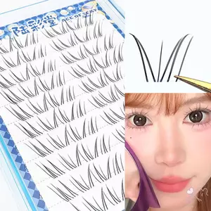 IOIIK 10 hàng--Lông mi giả phong cách Hàn Quốc tạo vẻ mặt không trang điểm tự nhiên - Mô phỏng chân mi thật cong mềm giúp đôi mắt trông to rõ hơn - Lông mi giả thân chỉ cá trong suốt đeo êm ái